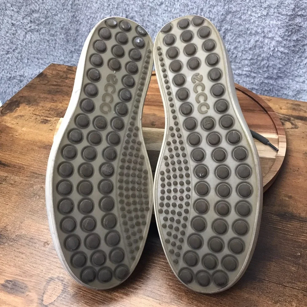 Ecco Soft 7 High Top Tie Sneakers Mens EU 44/US‎ 10-10.5 Gray Suede Casual Shoes